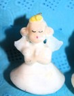 Vtg 1950 GURLEY Wax CANDLES Set of 2 PRAYING ANGELS Girl Blue Eyes /Lady closed — photo 9