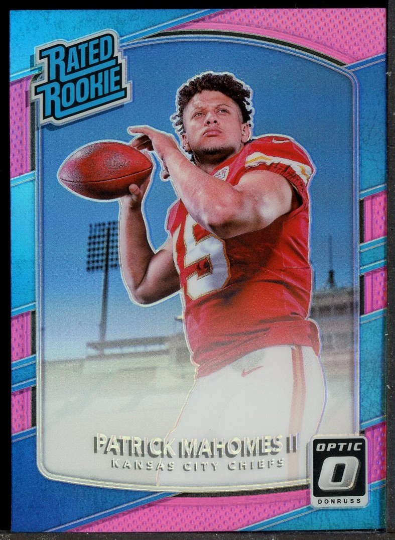 2017 Donruss Optic Pink Prizm #177 Patrick Mahomes II Chiefs RC Rookie