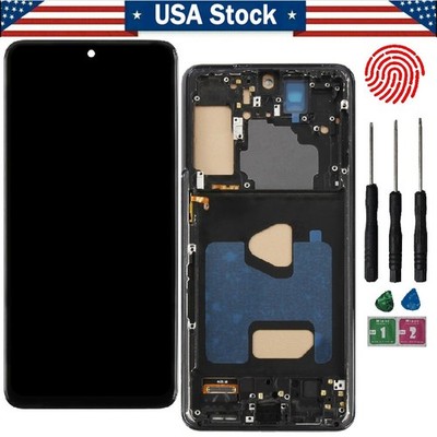 For Samsung Galaxy S21 Plus 5G SM-G996U OLED LCD Touch Screen Digitizer +Frame