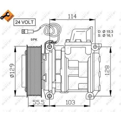 NRF 32567 Kompressor Klimaanlage mit PAG-Kompressoröl