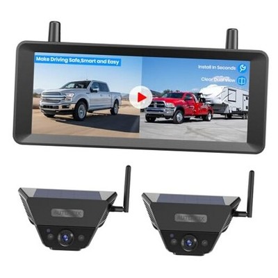 2-Min Easy 7.2'' Dual Solar Magnetic Backup Camera - Dual Solar Cam