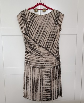 Ben De Lisi Couture Beige Evening Dress with Black Beads and Sequins Size 14 | eBay Ben De Lisi Couture Beige Evening Dress with Black Beads and Sequins Size 14 | eBay