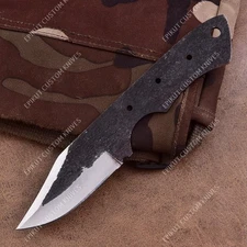 8'' 1095 High Carbon Steel Knife Blank Blade DIY Bushcraft Hunting Knife Making