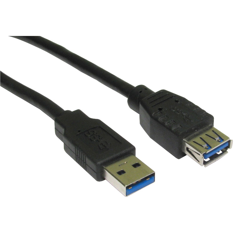 RVFM USB 3.0 A Male - Female Extension Cable Black 5m