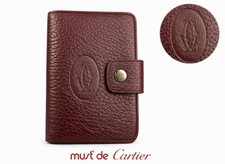 Cartier Portemonnaie Agenda Klein Aus Leder Bordeaux Vintage Originalverpackung