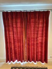PURE SILK, Curtains, Scarlett Red Silk 100cm W x 195cm H