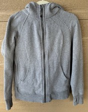 Lululemon Women Size 8 Sweatshirt Scuba Full Zip Up Hoodie Top Gray