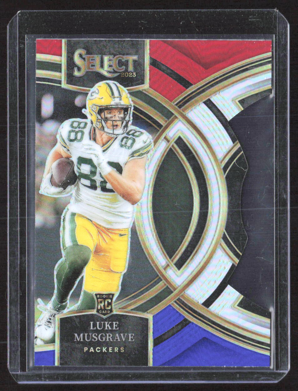 2948F 2023 Panini Select #166 Luke Musgrave Red and Blue Prizms Die Cuts