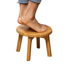 Bamboo Step Stool, 7.3 inches - Sturdy Foot Stool for Adults and Kids, Portab...