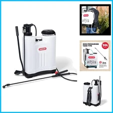 Compact and Comfortable 5 Gallons Pressure Sprayer with 4 Nozzles & Accessories