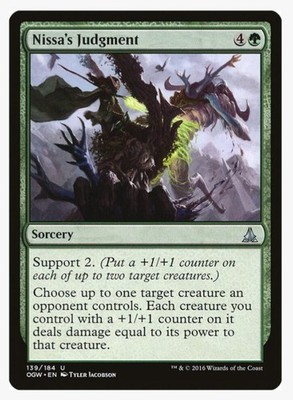 Nissa's Judgment | MTG OGW | EDH Commander Green Removal +1/+1 Counters | LP