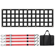 Tailgate Net 54x18 in Heavy Duty Truck Bed Cargo Net with 4 Adjustable Straps
