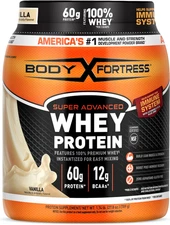 Body Fortress Super Advanced Whey Protein Powder, Vanilla, Immune Support (1), V
