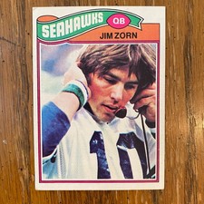 Vintage1977 Topps Jim Zorn Rookie Card #65 Seahawks QB NFL Football RC EX-NM