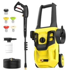 Electric Pressure Washer 4300 PSI Max 2.8 GPM Power Washer with 4 Nozzles Yellow
