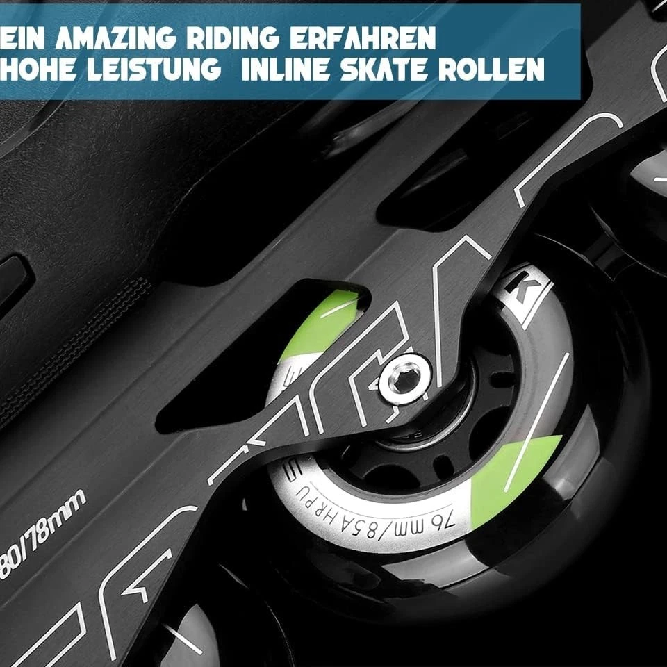 Inline Skate Rollen 8 Stück 80mm 76mm 72mm Kugellager ABEC9 langlebig - Bild 4 von 4