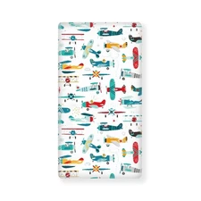 Airplane Fitted Crib Sheet for Boys Girls Cute Airplanes Baby Sheet for Stand...