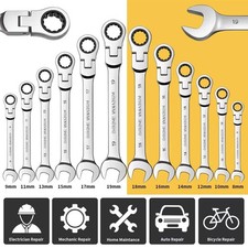 Image of NTEK Ratchet Spanner Combination 10-13mm / 72 T Flexible Head 180° Wrench Metric