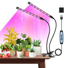 Grow Lights for Indoor Plants, Grow Light with Red Blue Full Spectrum, 2 Head...