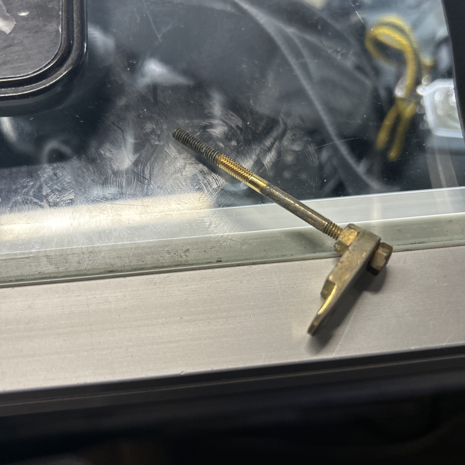 Original  Gibson 1968 pickguard gold bracket L angle Les Paul As Pictured