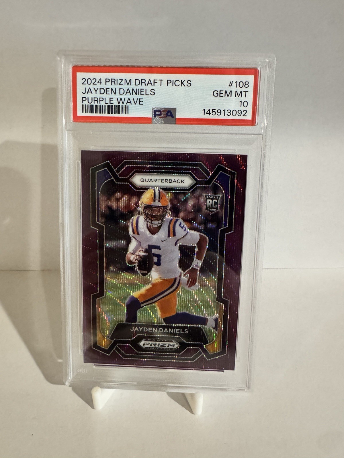 Jayden Daniels Panini Prizm Draft Picks #108 Purple Wave