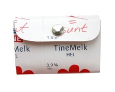 Rehecho Caja de Leche Cartera Noruega Cartón Monedero Blanco Rojo Clutch Tine Helmelk Rojo