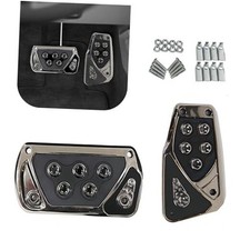 Car Transmission Brake Pedal Cover, 2.55In x 5.11In Automatic Pedal 2 PCS Black