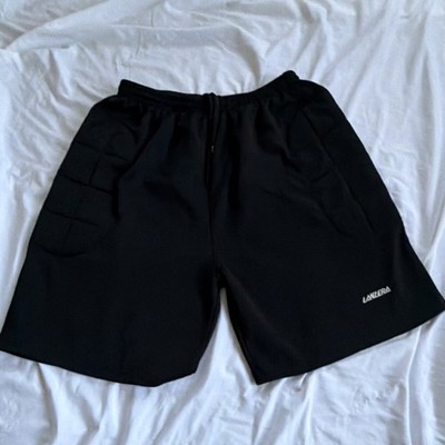 LANZERA Men's Black Soccer goalie padded shorts size large