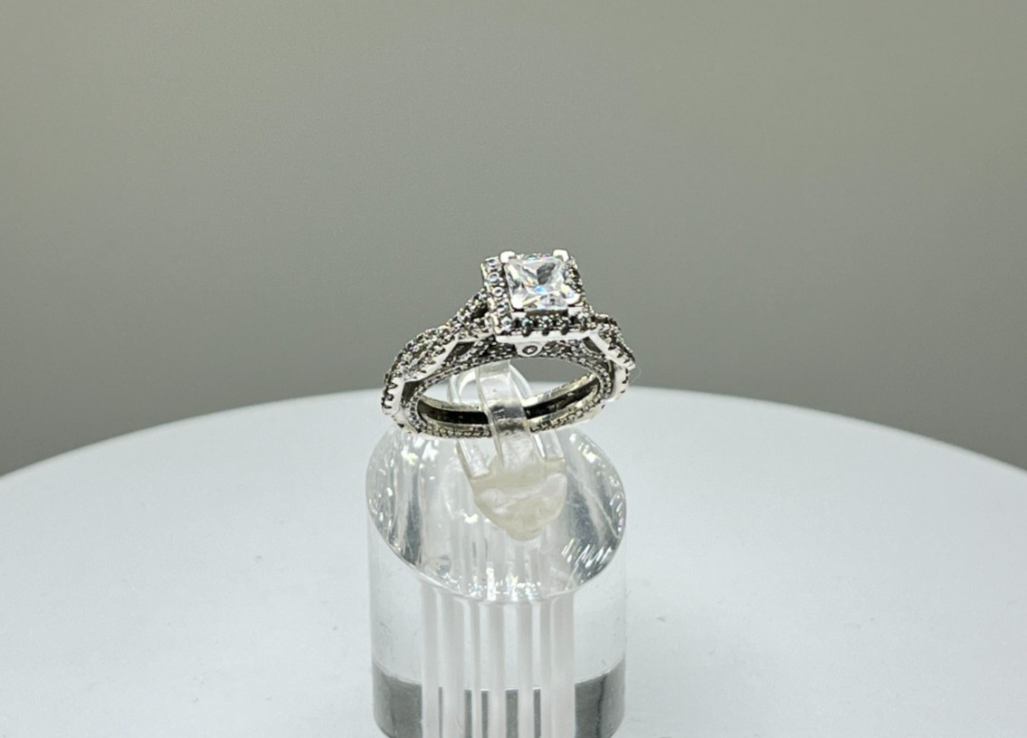 Joancee Radiant Cut Simulated White Sapphire 925 … - image 1
