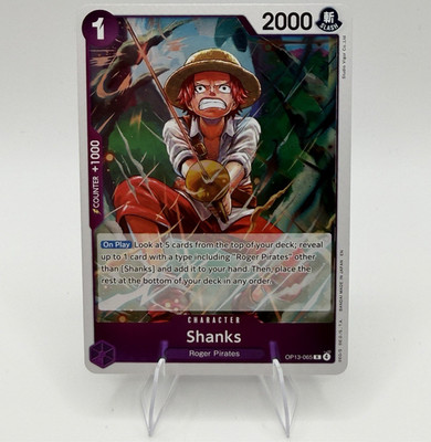 Bandai One Piece CCG Shanks OP13-065 Carrying On His Will Rare Parallel Foil