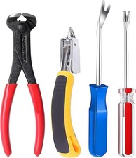 Upholstery Staple Remover Tack Puller Nail Remover Tool Set Nail Puller Plier, S