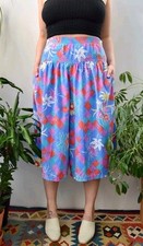 Vintage Winers Choice Colorfull Tropical Culottes Size M
