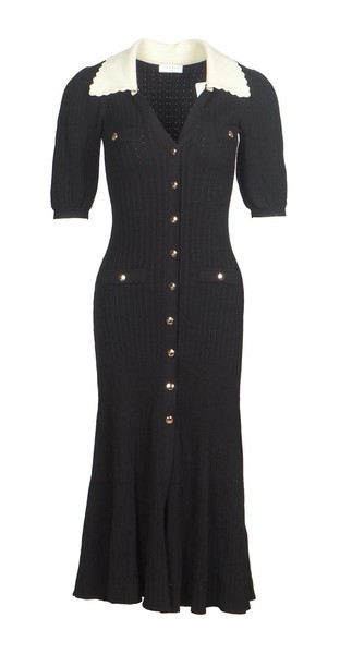 Sandro Kleid Schwarz Gr. 36 FR / S Damen Strickkleid Maxikleid SFPRO01918-image