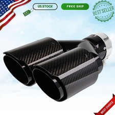 Carbon Fiber Exhaust Tip 2.5-inch Inlet To Dual 3.5-inch Outlet