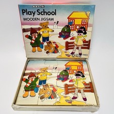 Vintage • BBC PLAY SCHOOL • Michael Stanfield • 12 Piece Jigsaw Puzzle • 1982