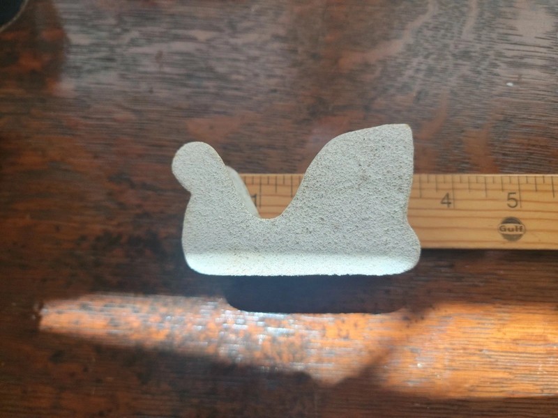 Antique German Santa Sleigh Stamped Germany Xmas Putz Mica Cardboard Vntg 1930s