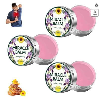 Miracle Balm, 3 Pack, Natural Ingredients, Relaxed and Comfortable, Balm for Leg