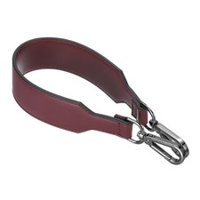 PU Leather Purse Handles Replacement, 41x3.6cm, Burgundy Black Buckle