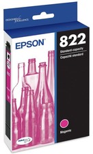 Genuine Epson Magenta Ink Cartridge 822 DURABrite Ultra, Exp 02/2028