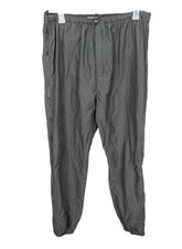 Vintage L.L. Bean Mens XL Gray Windbreaker Pants 100 Polyester Elastic Waist Ma