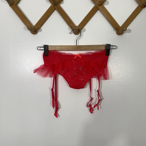 Victorias Secret Dream Angels Thong Garter Rhinestone Panties XS