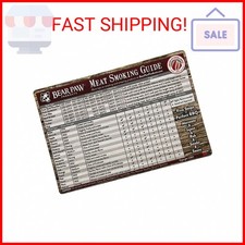 Bear Paws Meat Smoking Guide Magnet - Smoker Accessories - Grilling/BBQ Quick Re