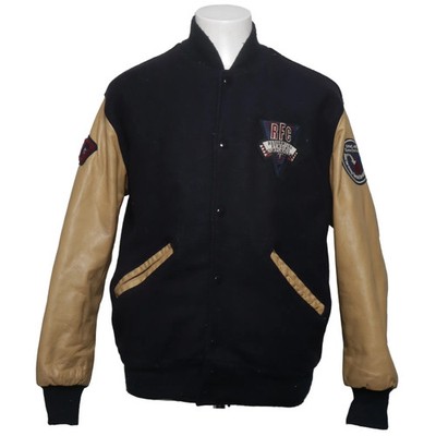 DeLong, Collegejacke, Herren, Größe: ONE SIZE, Schwarz/Beige #GS0