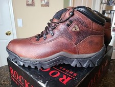 ROCKY 6906 Overtime Waterproof Steel Toe Men's Work Boot Brown 11 Wide NOS NEW 
