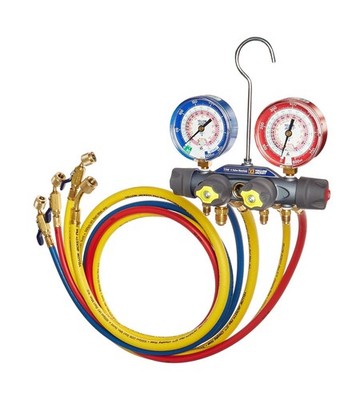 Yellow Jacket 49968 Charging Manifold,,Red/Blue