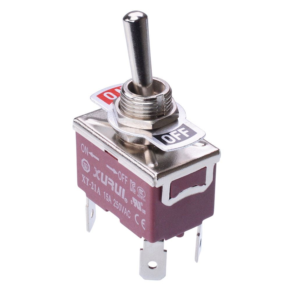 10 x Off-(On) DPST Toggle Switch 250V AC 15A