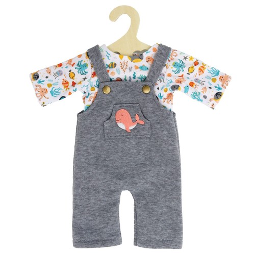 Poupée Reina del Norte 32 cm - Rosalía avec robe à imprimé floral et gilet bleu
