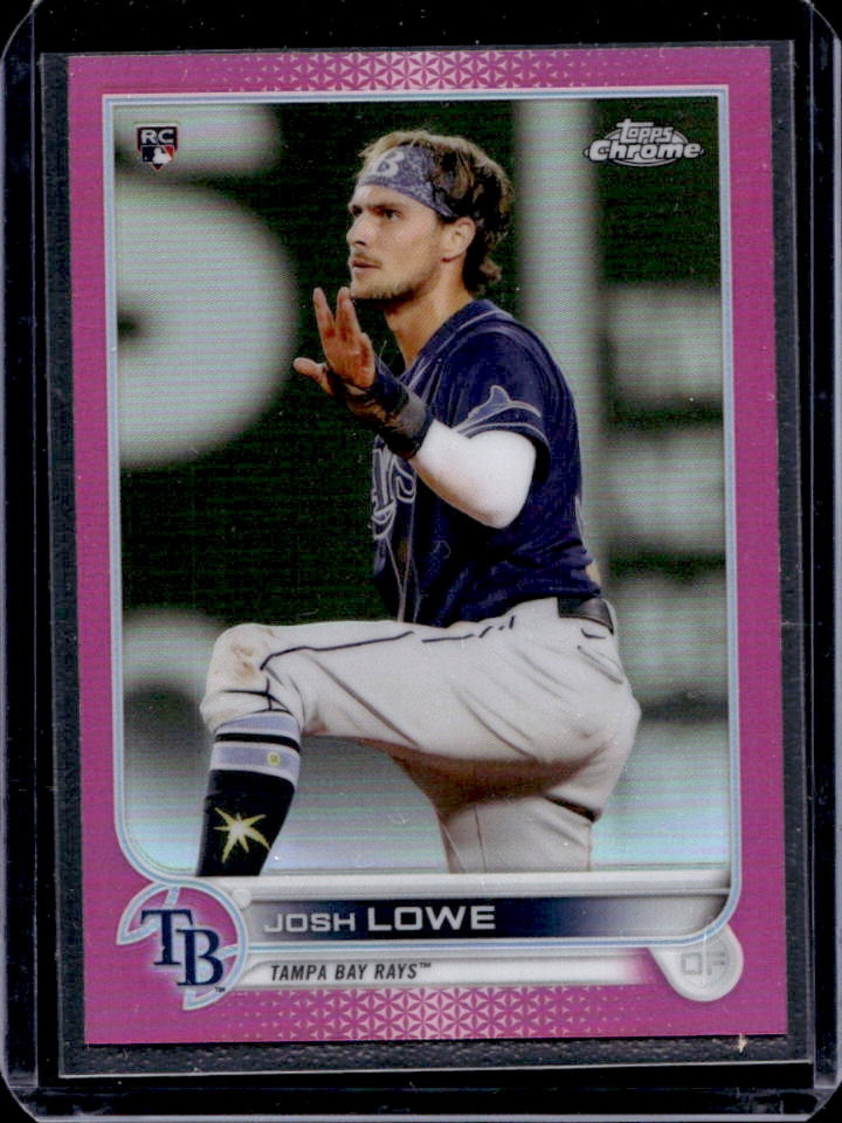 2022 Topps Chrome Josh Lowe RC Pink Refractor Rookie #83 Rays