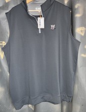 Galway Stretch Loop Terry Quarter-Zip Vest Peter Millar Washington Nationals NWT