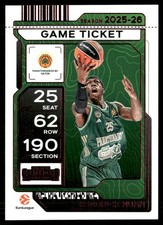 KENDRICK NUNN 2025-26 Panini Contenders EuroLeague Game Ticket Red #2